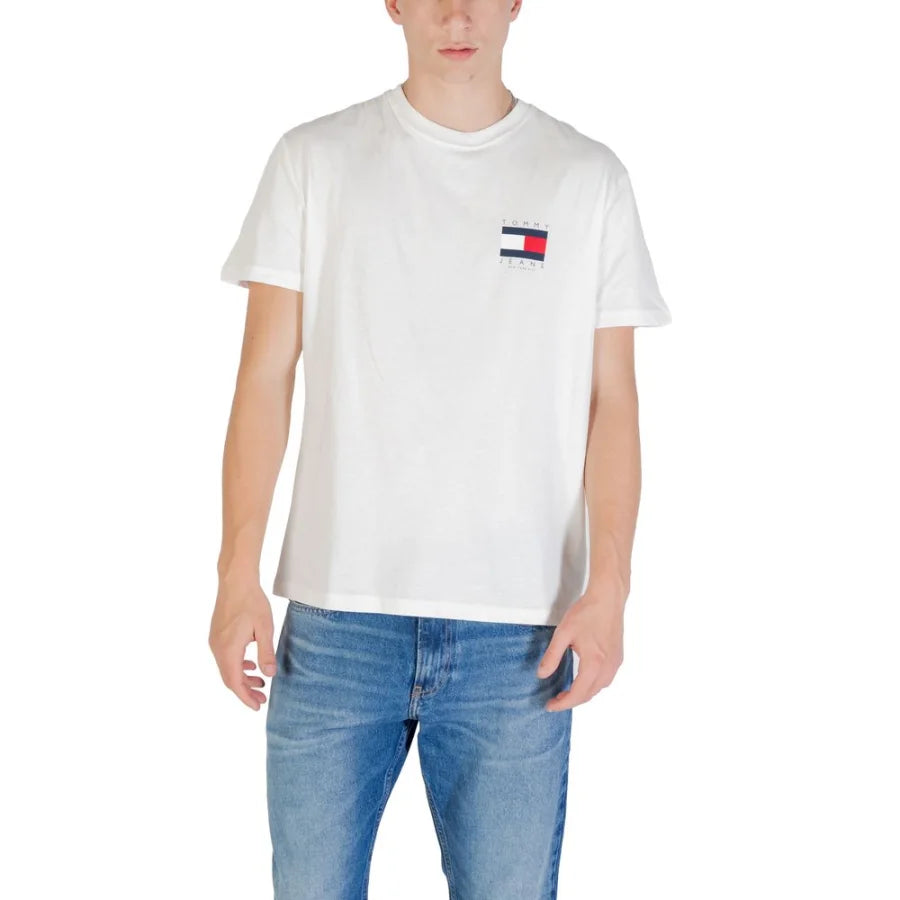 Tommy Hilfiger Jeans White Recycled Cotton T-Shirt