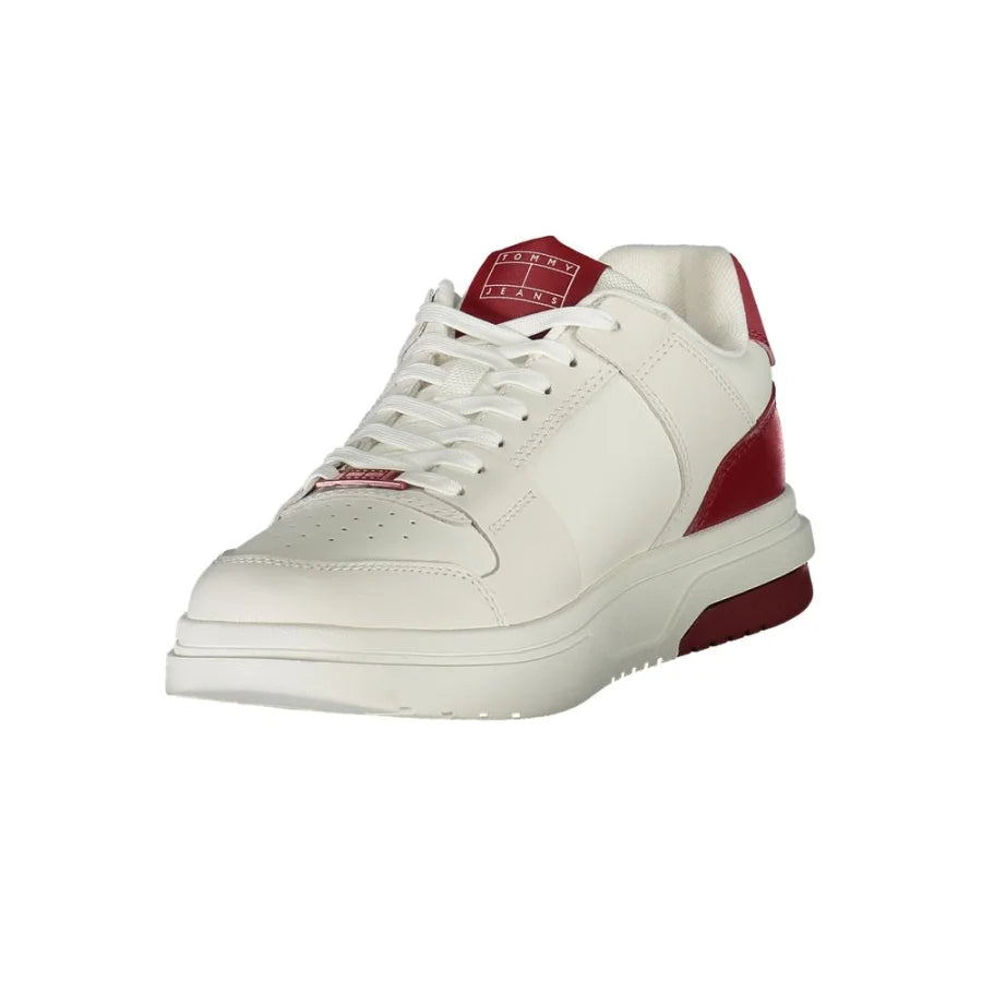 Tommy Hilfiger Red Polyurethane Men’s Sneaker