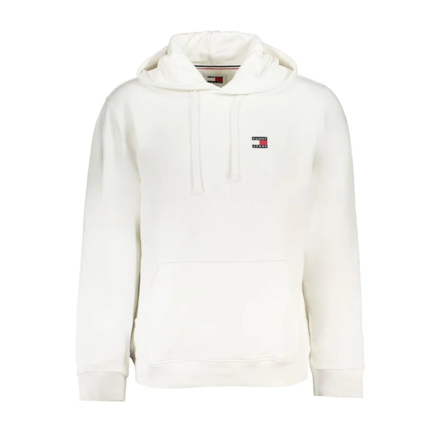 Tommy Hilfiger White Cotton Men’s Sweatshirt Hoodie