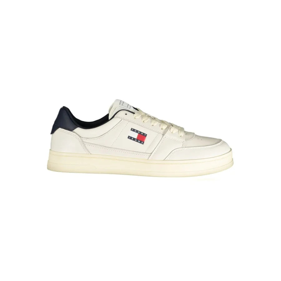 Tommy Hilfiger White Leather Men Sneaker
