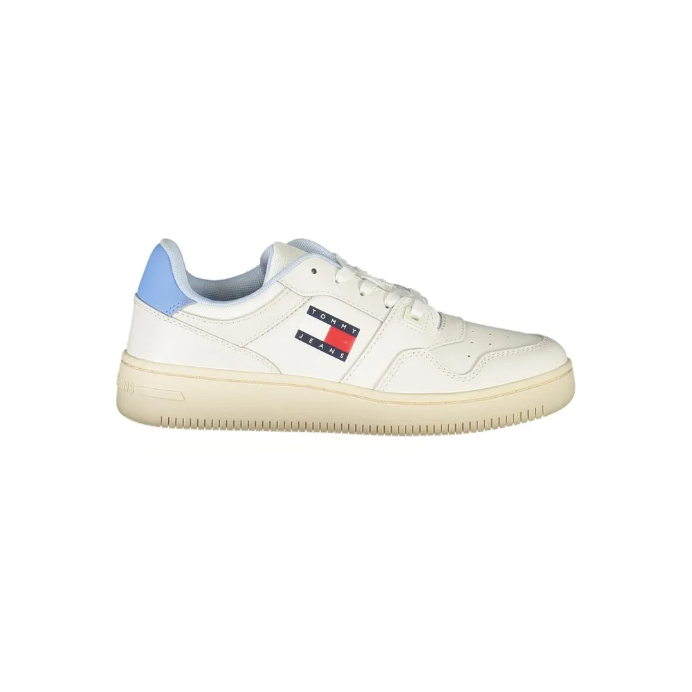 Tommy Hilfiger White Leather Sneakers Bold Style and Comfort