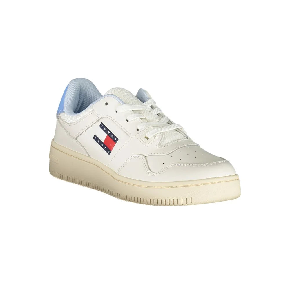 Tommy Hilfiger White Leather Sneakers Bold Style and Comfort