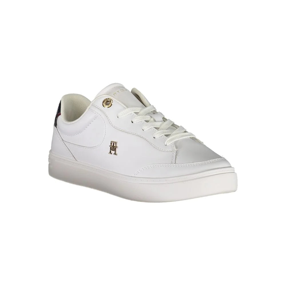 Tommy Hilfiger White Leather Sneakers for Effortless Urban Style
