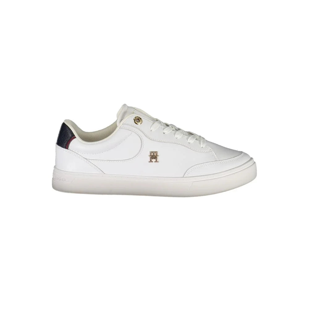 Tommy Hilfiger White Leather Sneakers for Effortless Urban Style