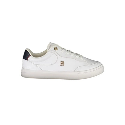 Tommy Hilfiger White Leather Sneakers for Effortless Urban Style