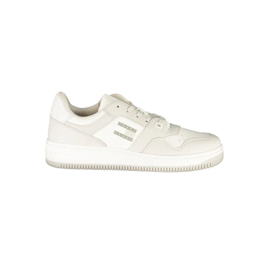 Tommy Hilfiger White Leather Sneakers Iconic Sporty Chic Style