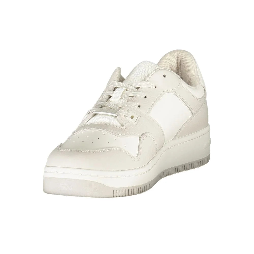 Tommy Hilfiger White Leather Sneakers Iconic Sporty Chic Style
