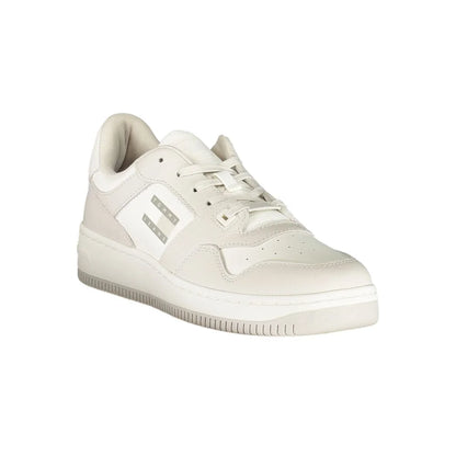 Tommy Hilfiger White Leather Sneakers Iconic Sporty Chic Style