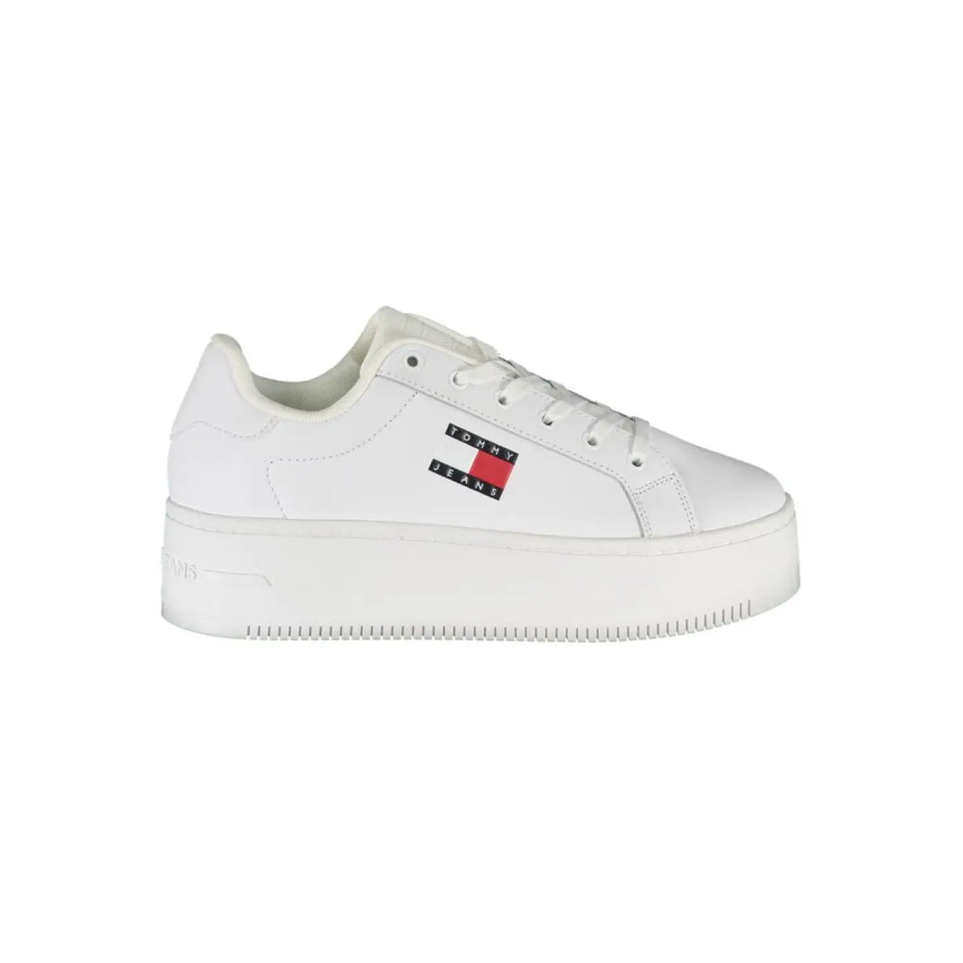 Tommy Hilfiger White Leather Women Sneaker
