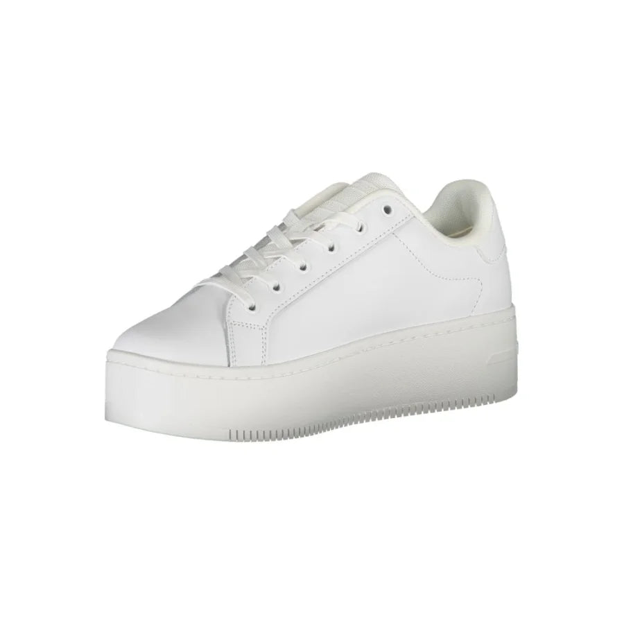 Tommy Hilfiger White Leather Women Sneaker