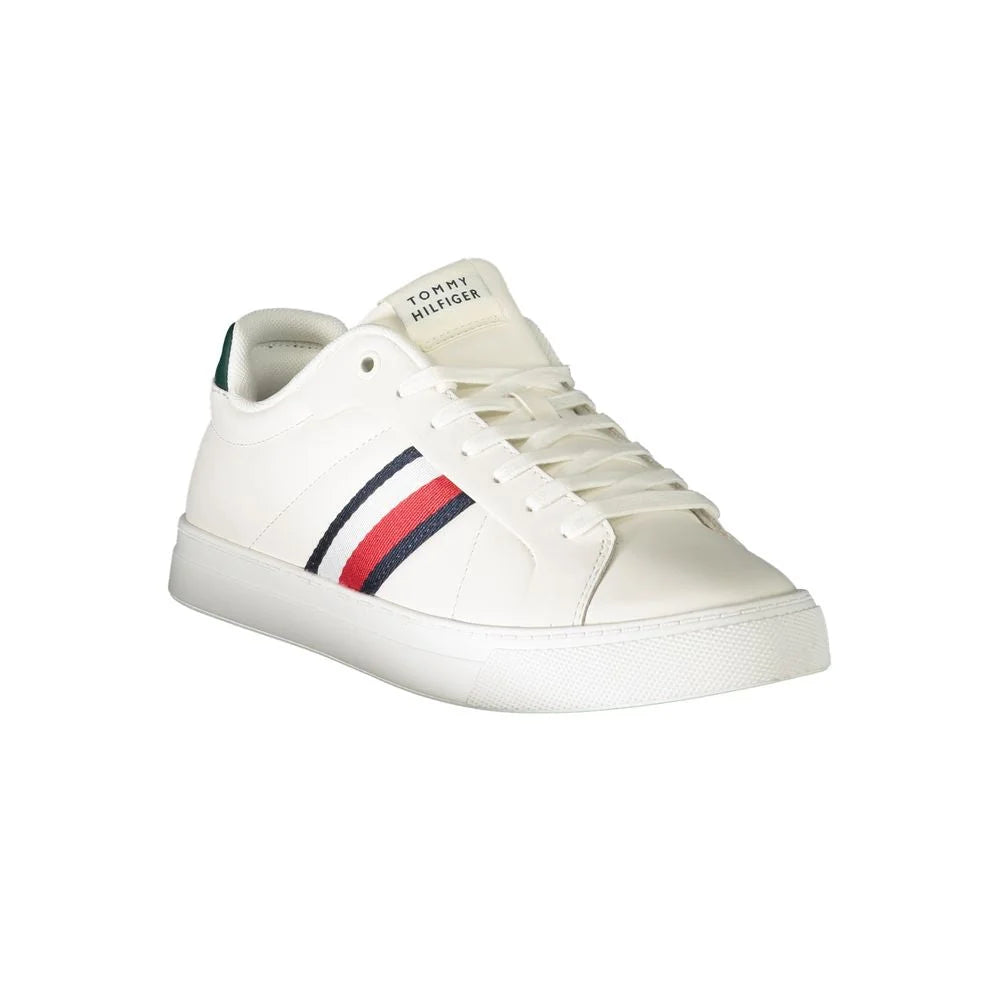 Tommy Hilfiger White Polyester Athletic Sneakers