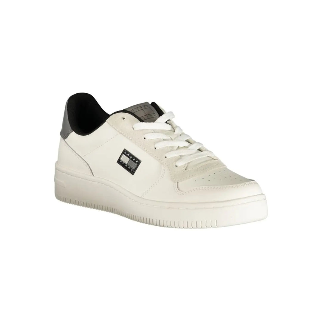 Tommy Hilfiger White Polyurethane Men Sneaker