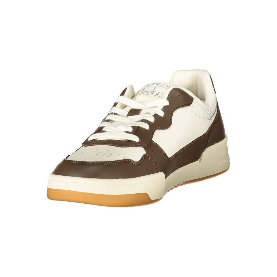 Tommy Hilfiger White Polyurethane Men Sneaker