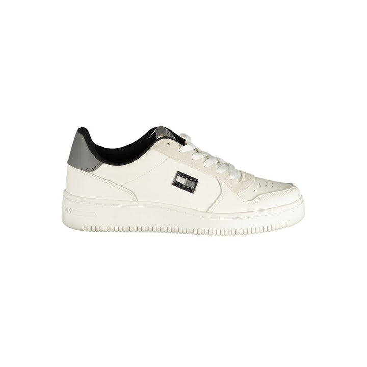 Tommy Hilfiger White Polyurethane Men Sneaker