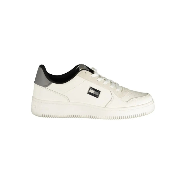 Tommy Hilfiger White Polyurethane Men Sneaker