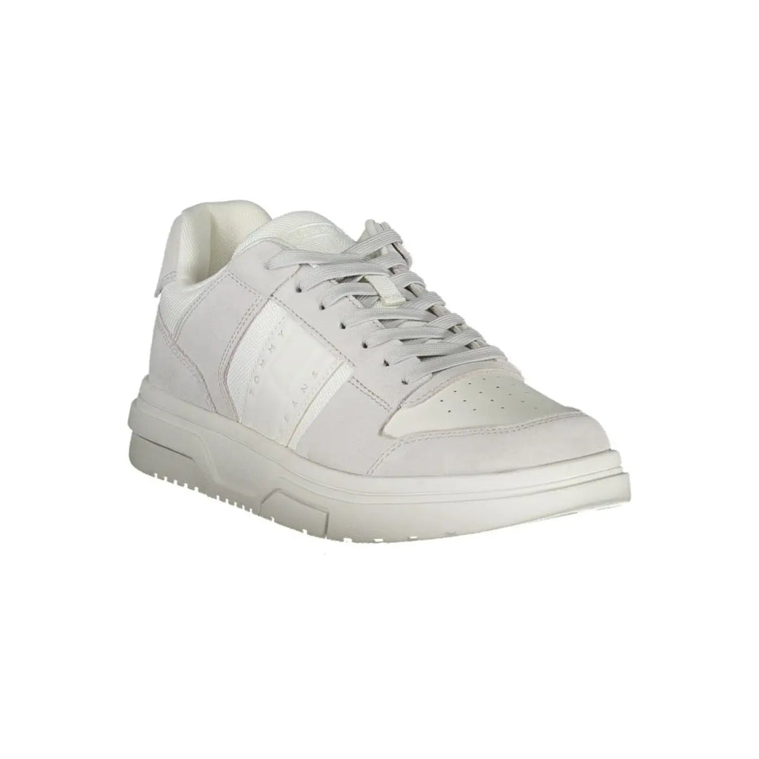 Tommy Hilfiger White Polyurethane Men Sneaker