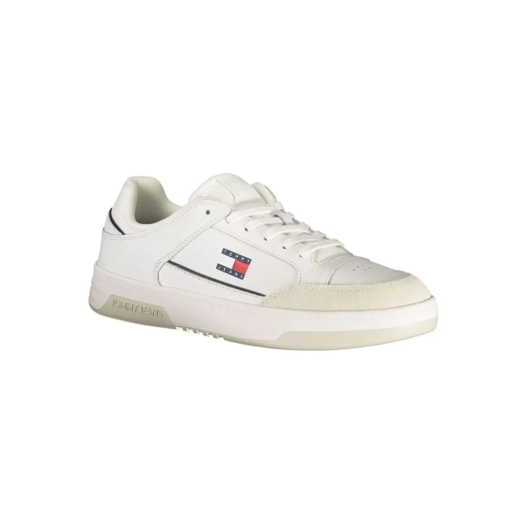 Tommy Hilfiger White Polyurethane Men Sneaker