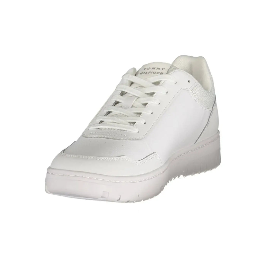 Tommy Hilfiger White Polyurethane Men Sneaker