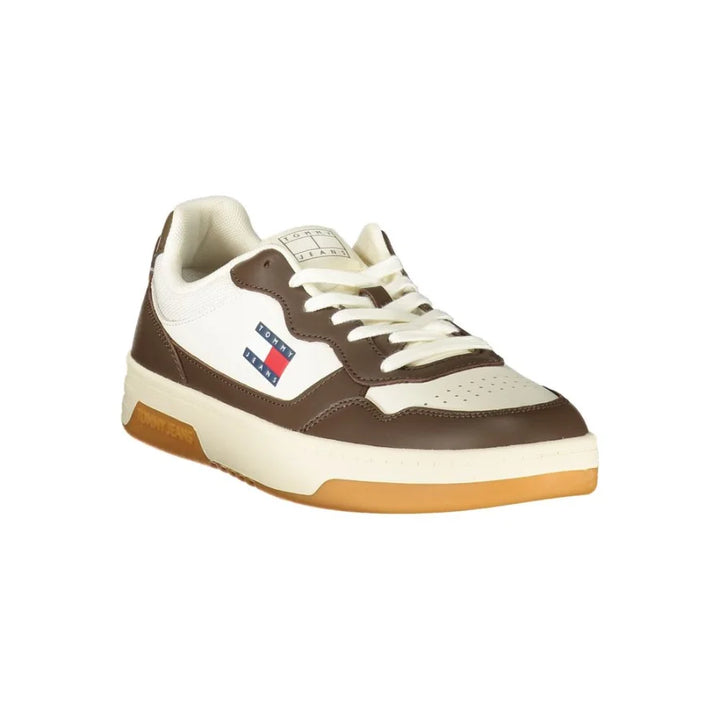 Tommy Hilfiger White Polyurethane Men Sneaker