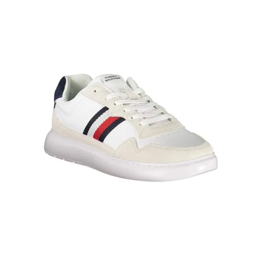 Tommy Hilfiger White Polyurethane Men Sneaker