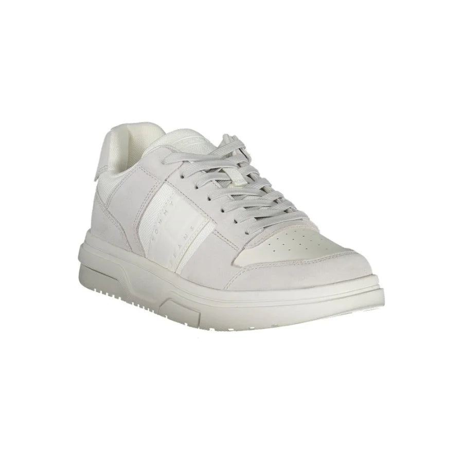 Tommy Hilfiger White Polyurethane Men Sneaker