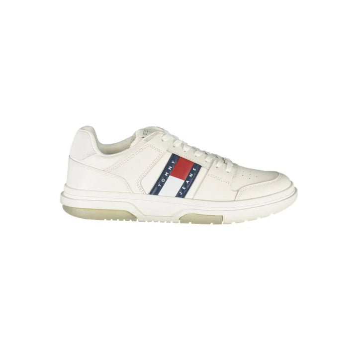 Tommy Hilfiger White Polyurethane Men Sneaker