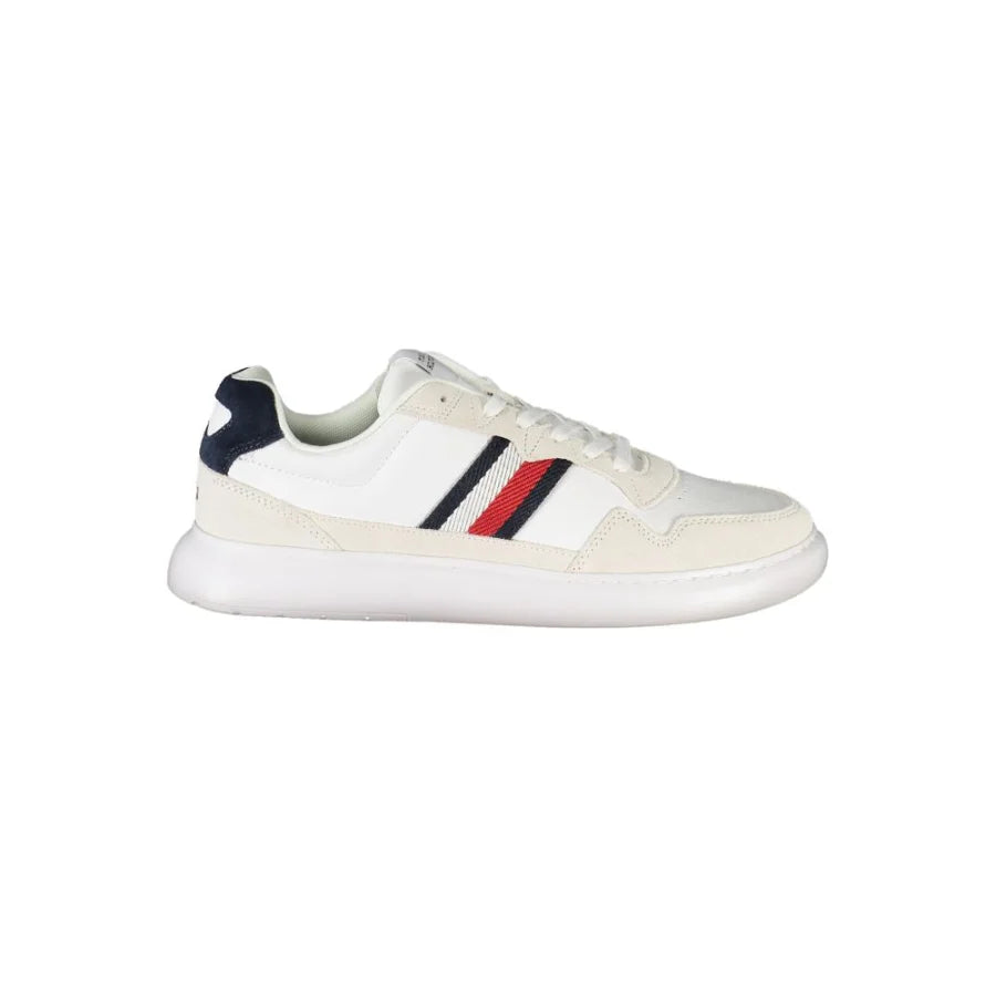 Tommy Hilfiger White Polyurethane Men Sneaker