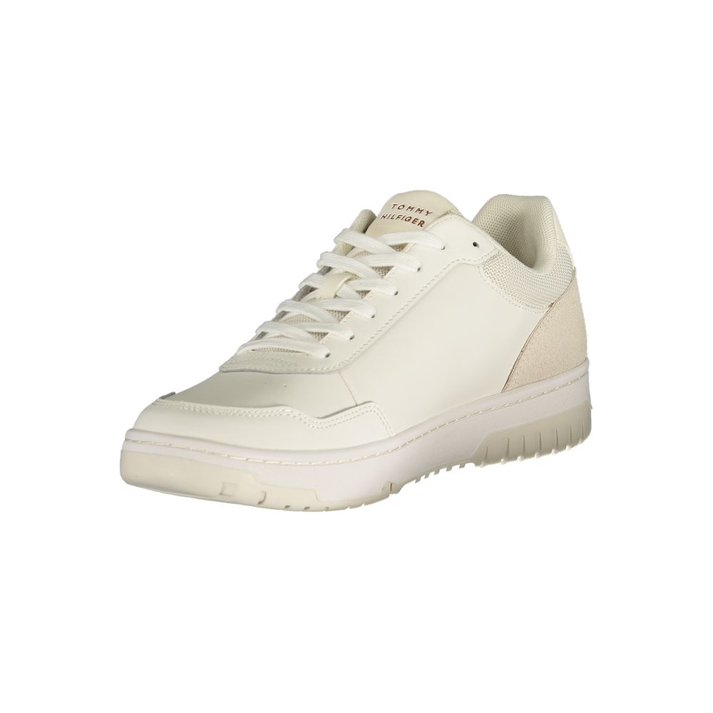 Tommy Hilfiger White Polyurethane Men’s Sneaker
