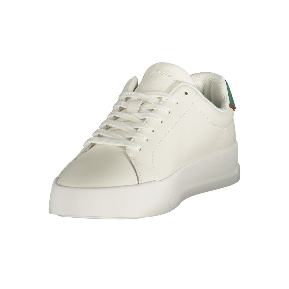 Tommy Hilfiger White Polyurethane Men’s Sneaker