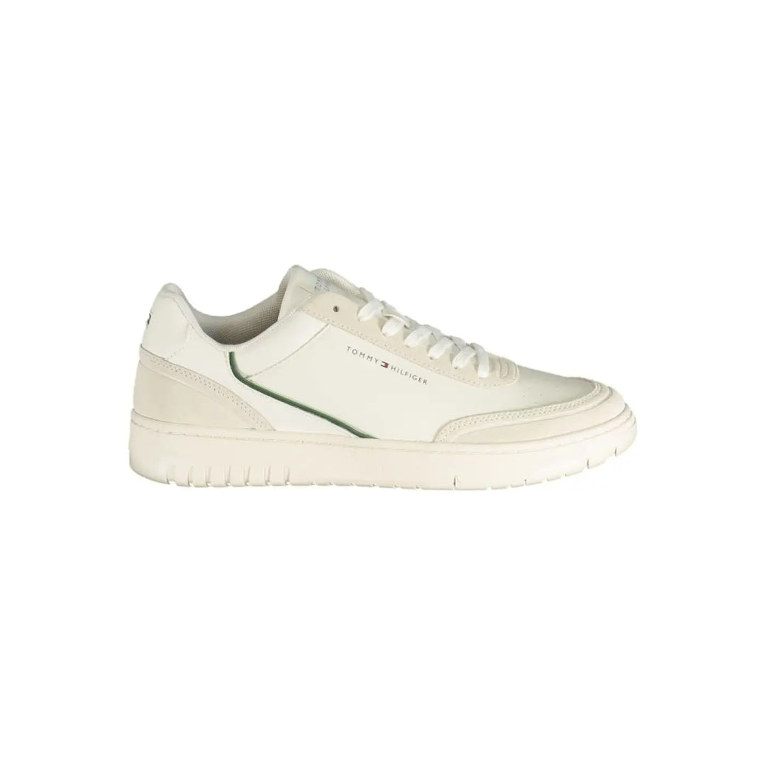 Tommy Hilfiger White Polyurethane Men’s Sneaker