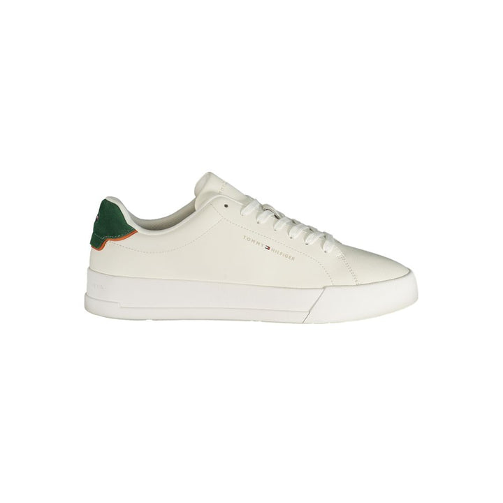 Tommy Hilfiger White Polyurethane Men’s Sneaker