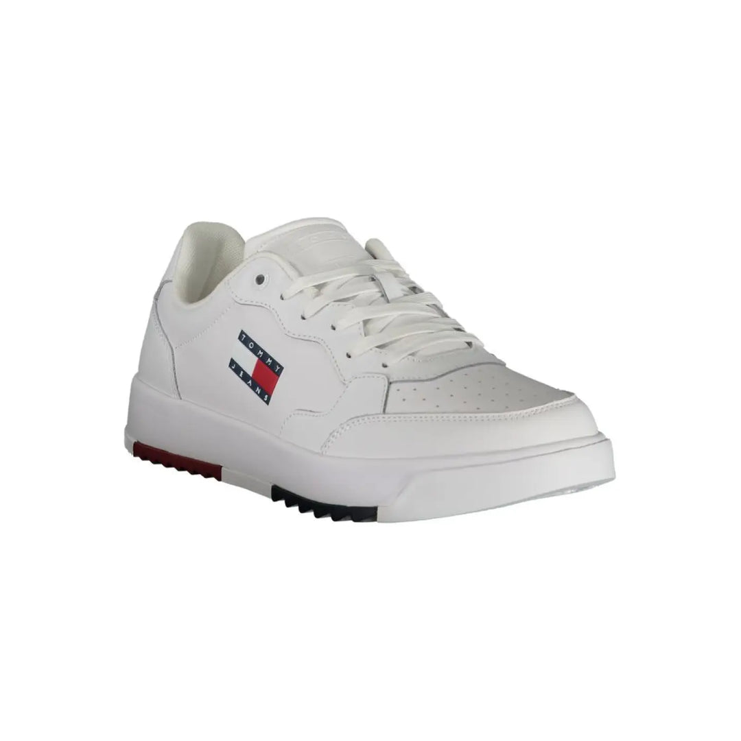 Tommy Hilfiger White Polyurethane Men’s Sneaker