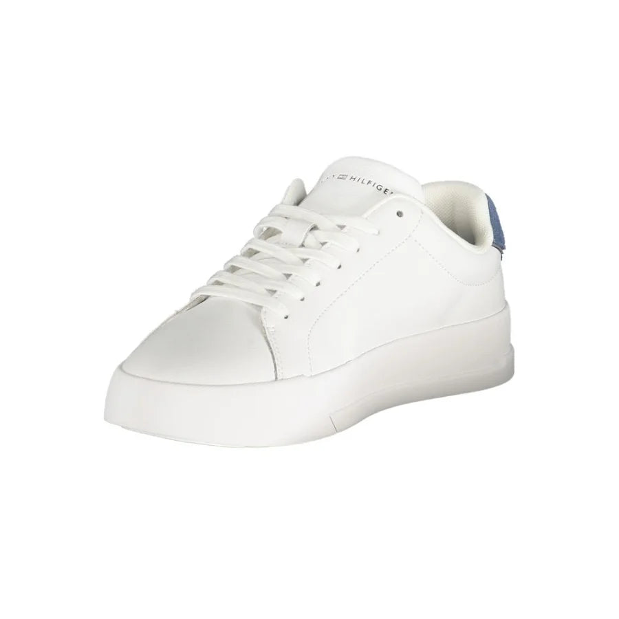 Tommy Hilfiger White Polyurethane Men’s Sneaker