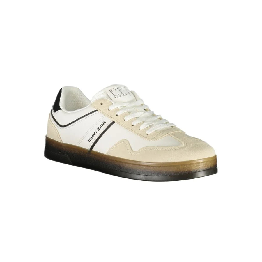 Tommy Hilfiger White Polyurethane Men’s Sneaker