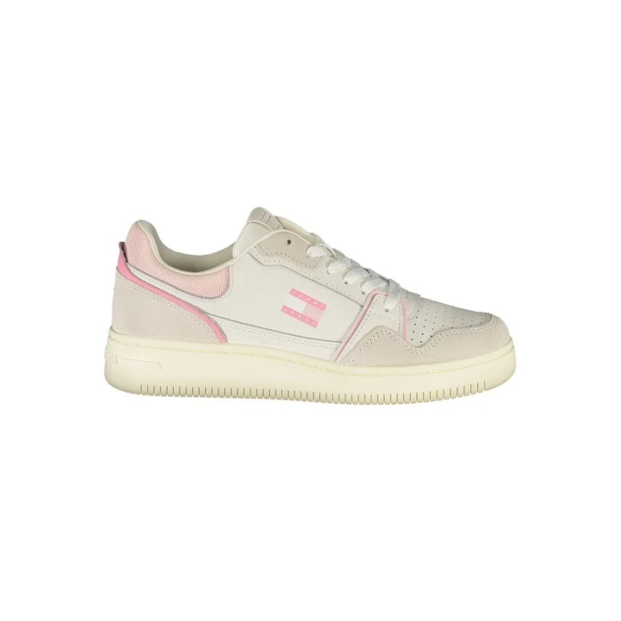 Tommy Hilfiger White Polyurethane Women Sneaker