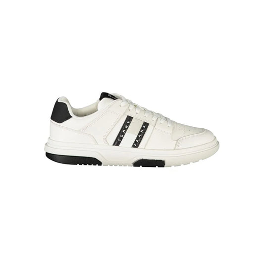 Tommy Hilfiger White Sneakers with Bold Black Accents