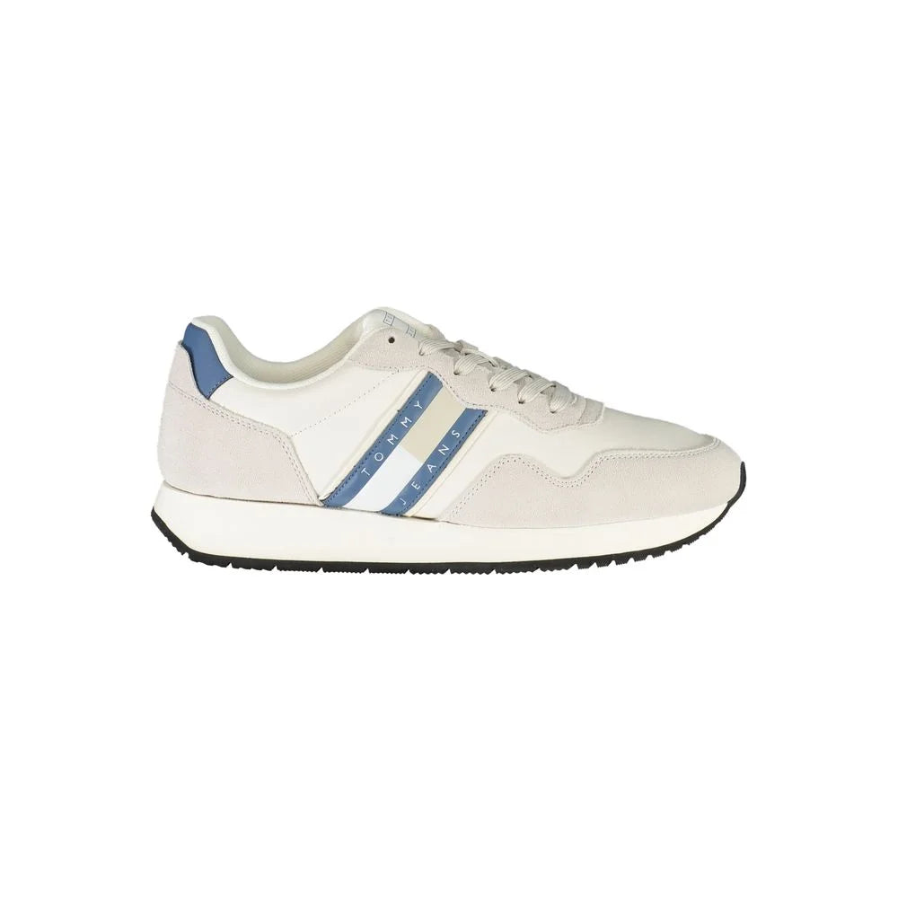 Tommy Hilfiger White Sports Shoes with Bold Blue Accents