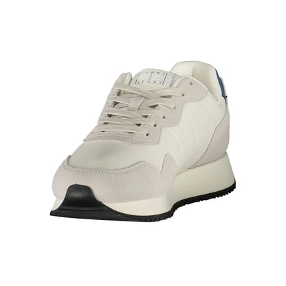 Tommy Hilfiger White Sports Shoes with Bold Blue Accents