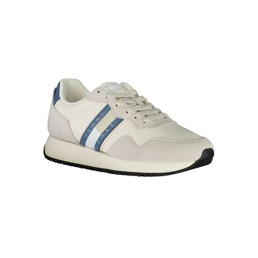 Tommy Hilfiger White Sports Shoes with Bold Blue Accents