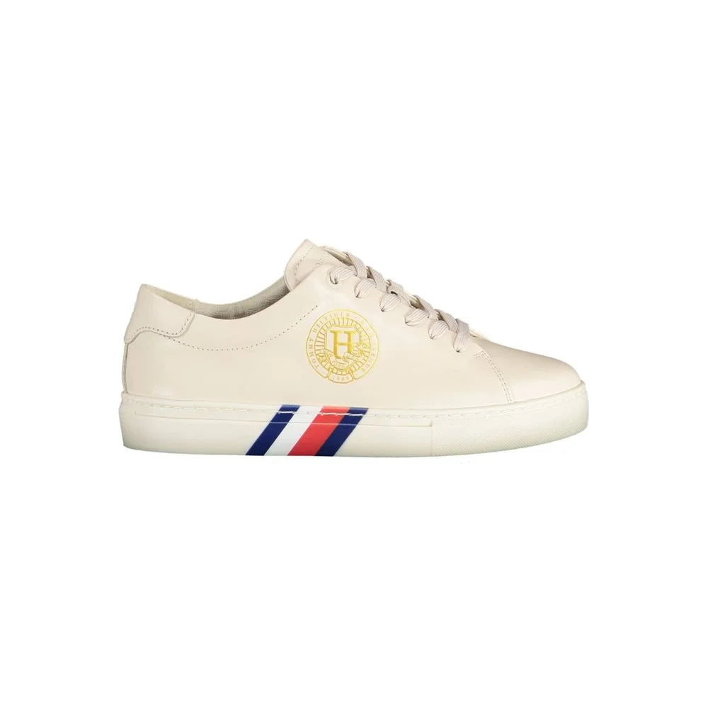 Tommy Hilfiger’s Latest Creation Sleek Beige Sneakers for Effortless Style Hilfiger