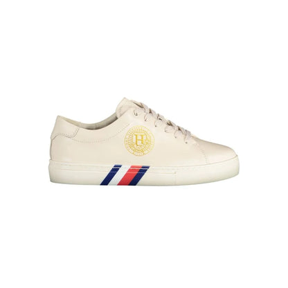Tommy Hilfiger’s Latest Creation Sleek Beige Sneakers for Effortless Style Hilfiger