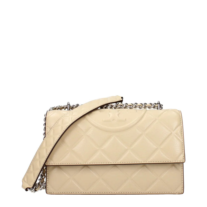 Tory Burch Beige Leather Crossbody Bag