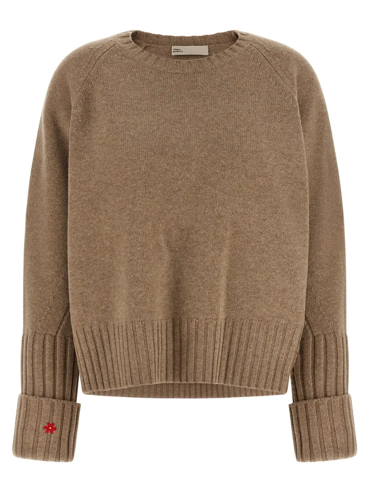 Tory Burch Beige Wool Cardigan