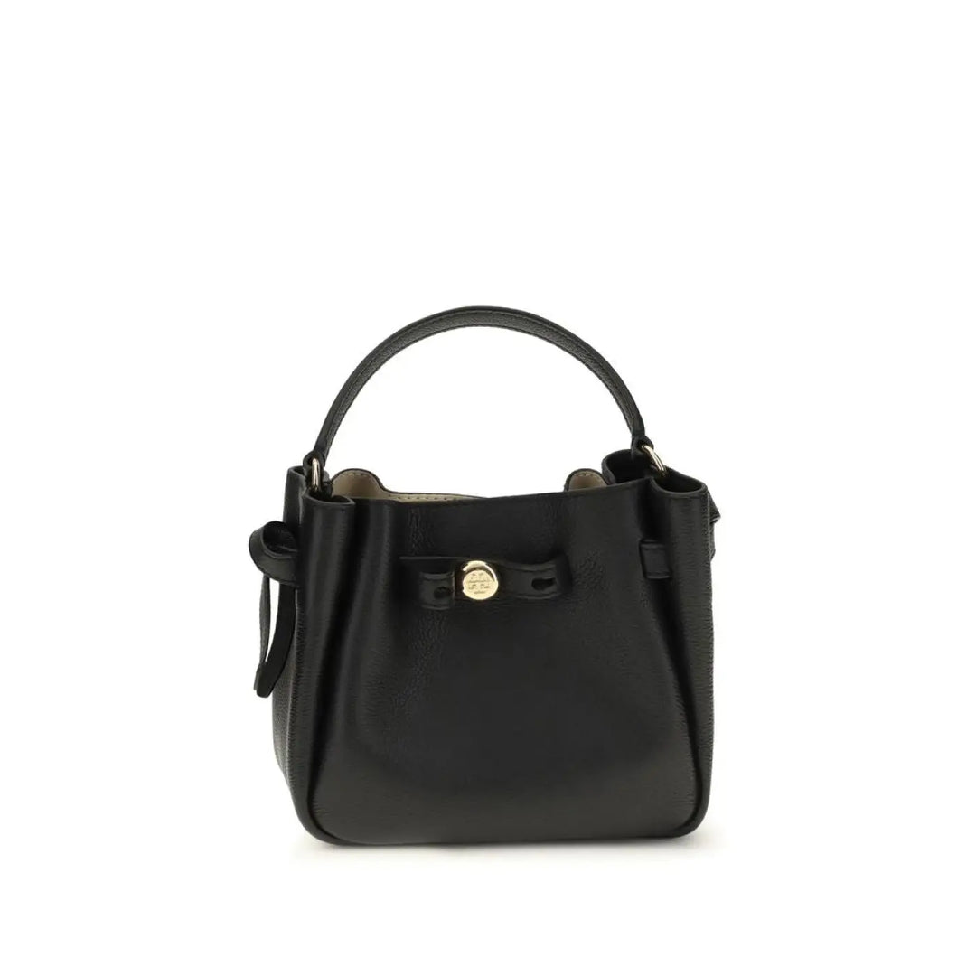 Tory Burch Black Calf Leather Bos Taurus Backet Bag