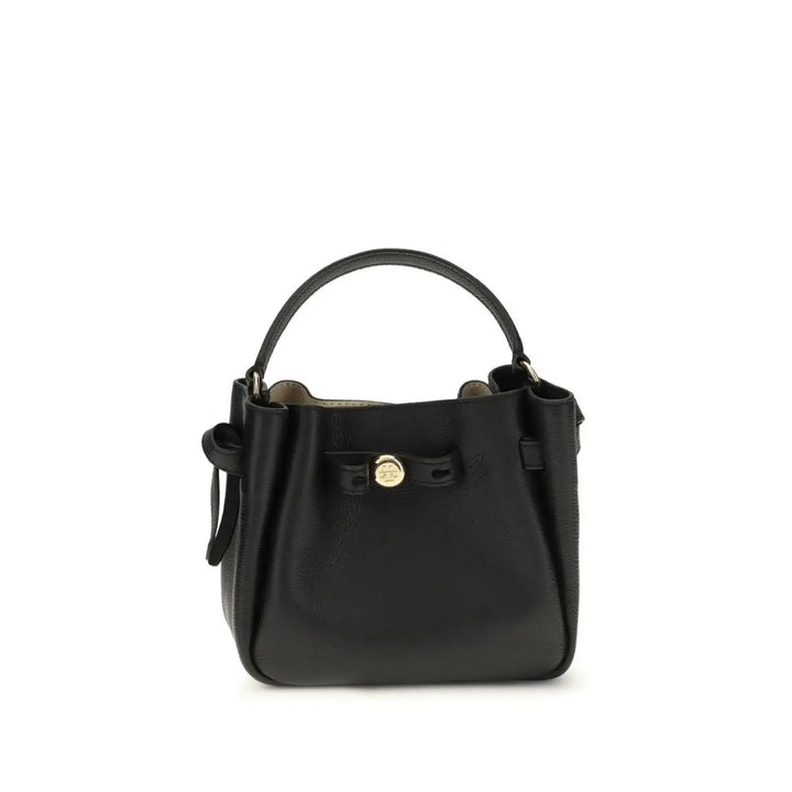 Tory Burch Black Calf Leather Bos Taurus Backet Bag
