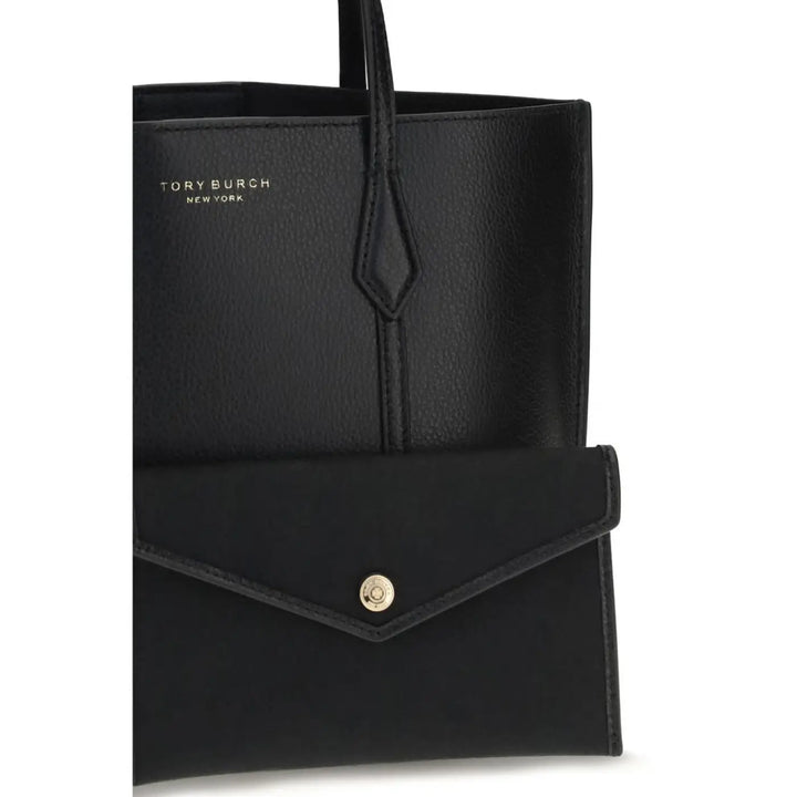 Tory Burch Black Calf Leather Bos Taurus Handbag