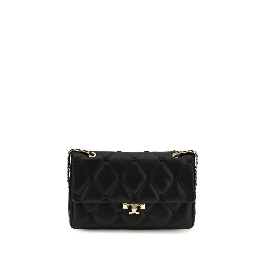 Tory Burch Black Lamb Ovis Aries Shoulder Bag