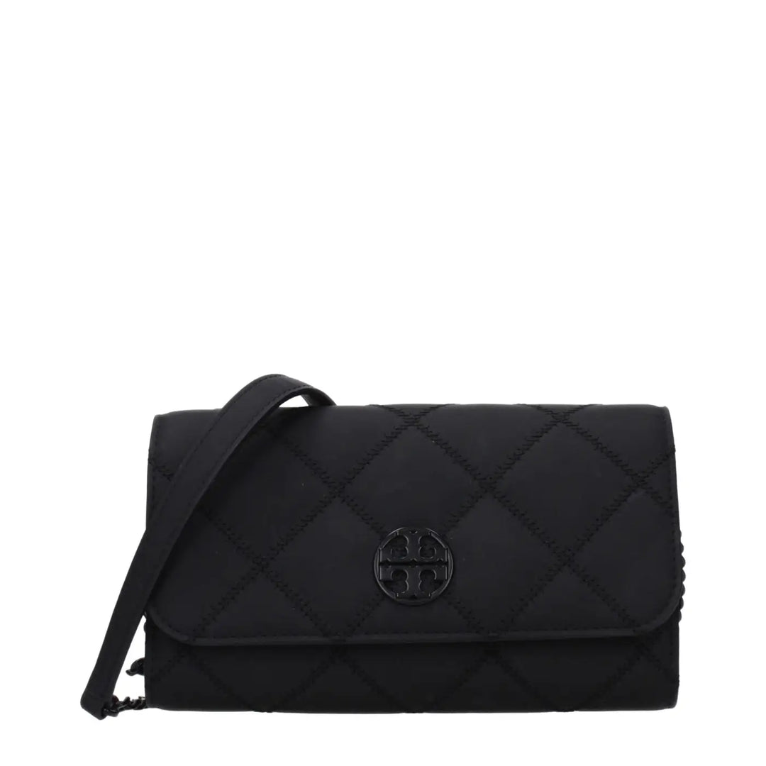 Tory Burch Black Leather Clutch Bag