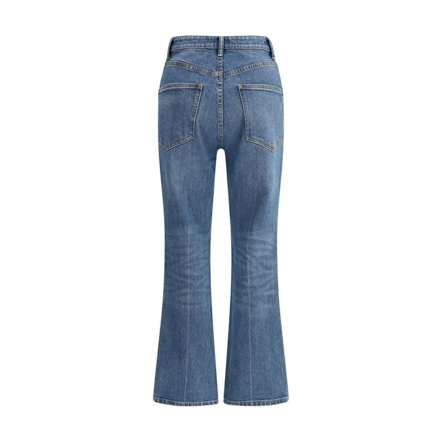 Tory Burch Blue Cotton Cropped Jeans