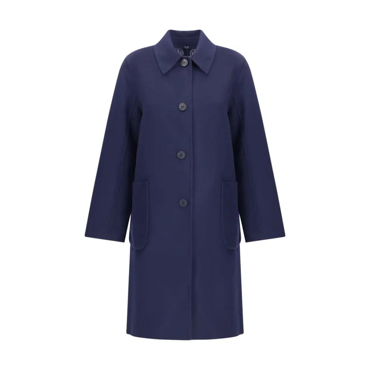 Tory Burch Blue Wool Coat